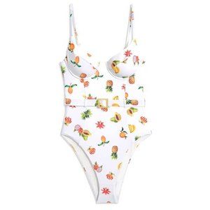 WeWoreWhat Womens Danielle Fruits One Piece Swimsuit Small